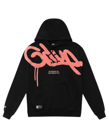 Geedup Handstyle Hoodie 'Black Peach'